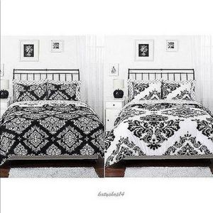 Walmart Bedding Black White Design Reversible Comforter Set Full